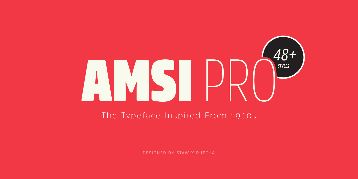 Пример шрифта Amsi Pro Condensed Ultra Italic